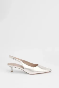 Escarpins Jess À Bride Arrière En Synthétiquecuir Métallisé À Petit Talon