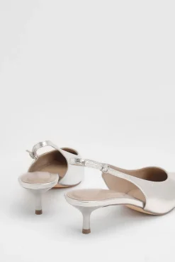 Escarpins Jess À Bride Arrière En Synthétiquecuir Métallisé À Petit Talon