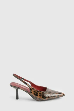 Escarpin Slingback à Talon Aiguille Bas Coupe Large