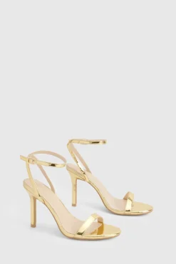 boohoo Escarpins Métallisés à Brides Fines Coupe Large< Chaussures Festives|Chaussures À Talons