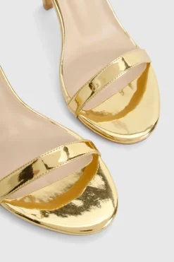 boohoo Escarpins Métallisés à Brides Fines Coupe Large< Chaussures Festives|Chaussures À Talons