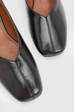 Escarpins Paula À Bout Carré Et Talon Bloc En Synthétiquecuir