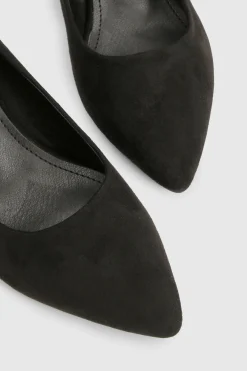 Escarpins À Petit Talon Bloc En Synthétique Coupe Large