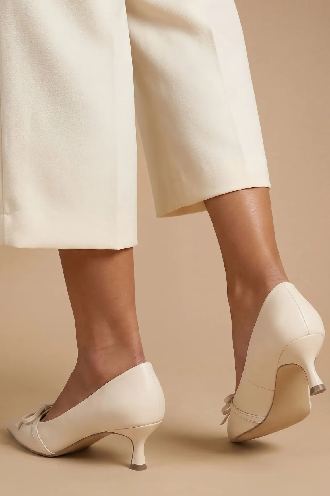 Escarpins Rita En Synthétiquecuir À Double Nœud Style Salomé Avec Petit Talon