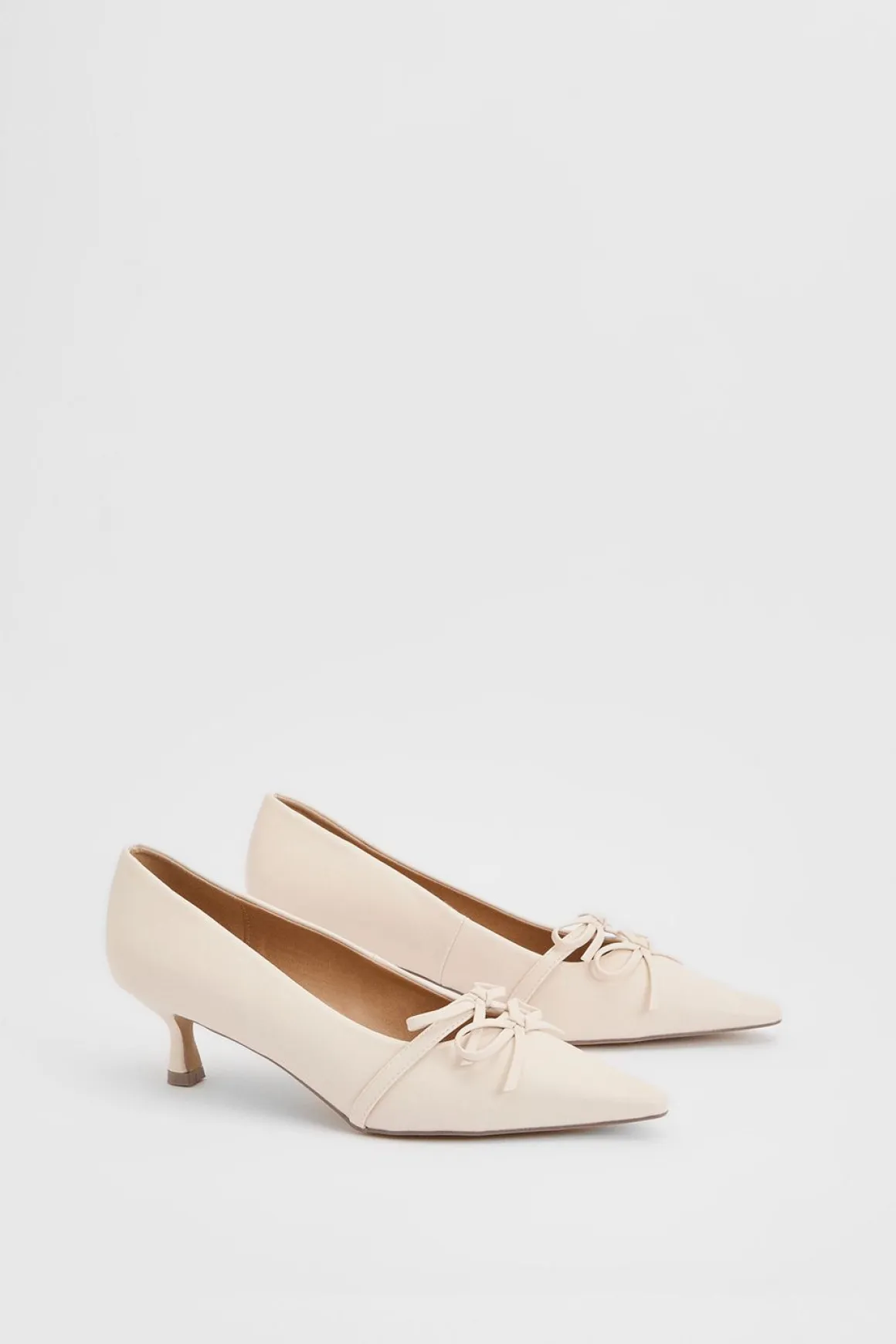 Escarpins Rita En Synthétiquecuir À Double Nœud Style Salomé Avec Petit Talon