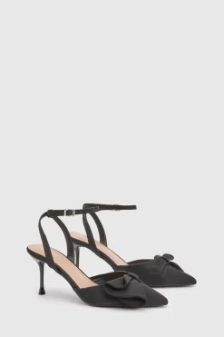 Coast Escarpins Rosa À Talons Hauts Aiguilles En Satin Avec Détail De Volants< Chaussures À Talons|Satin Et Dentelle