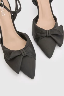Coast Escarpins Rosa À Talons Hauts Aiguilles En Satin Avec Détail De Volants< Chaussures À Talons|Satin Et Dentelle