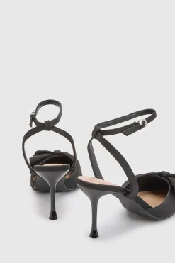 Coast Escarpins Rosa À Talons Hauts Aiguilles En Satin Avec Détail De Volants< Chaussures À Talons|Satin Et Dentelle