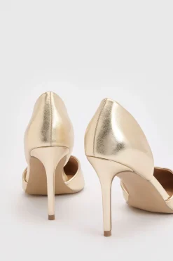 Escarpins Sinitta À Talons Aiguilles Hauts Bicolores En Synthétiquecuir Métallisé À Bout Pointu