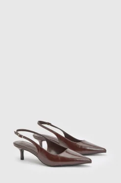 boohoo Escarpins Slingback À Bout Pointu Et Talon Chaton< Chaussures Festives|Chaussures À Talons