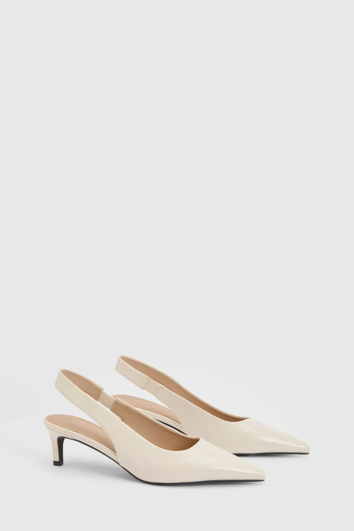 Escarpins Slingback À Bout Pointu Et Petit Talon