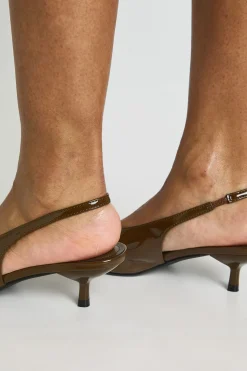 Escarpins Slingback À Découpe Haute Et Décolleté Bas