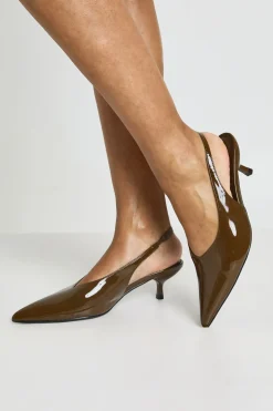 Escarpins Slingback À Découpe Haute Et Décolleté Bas