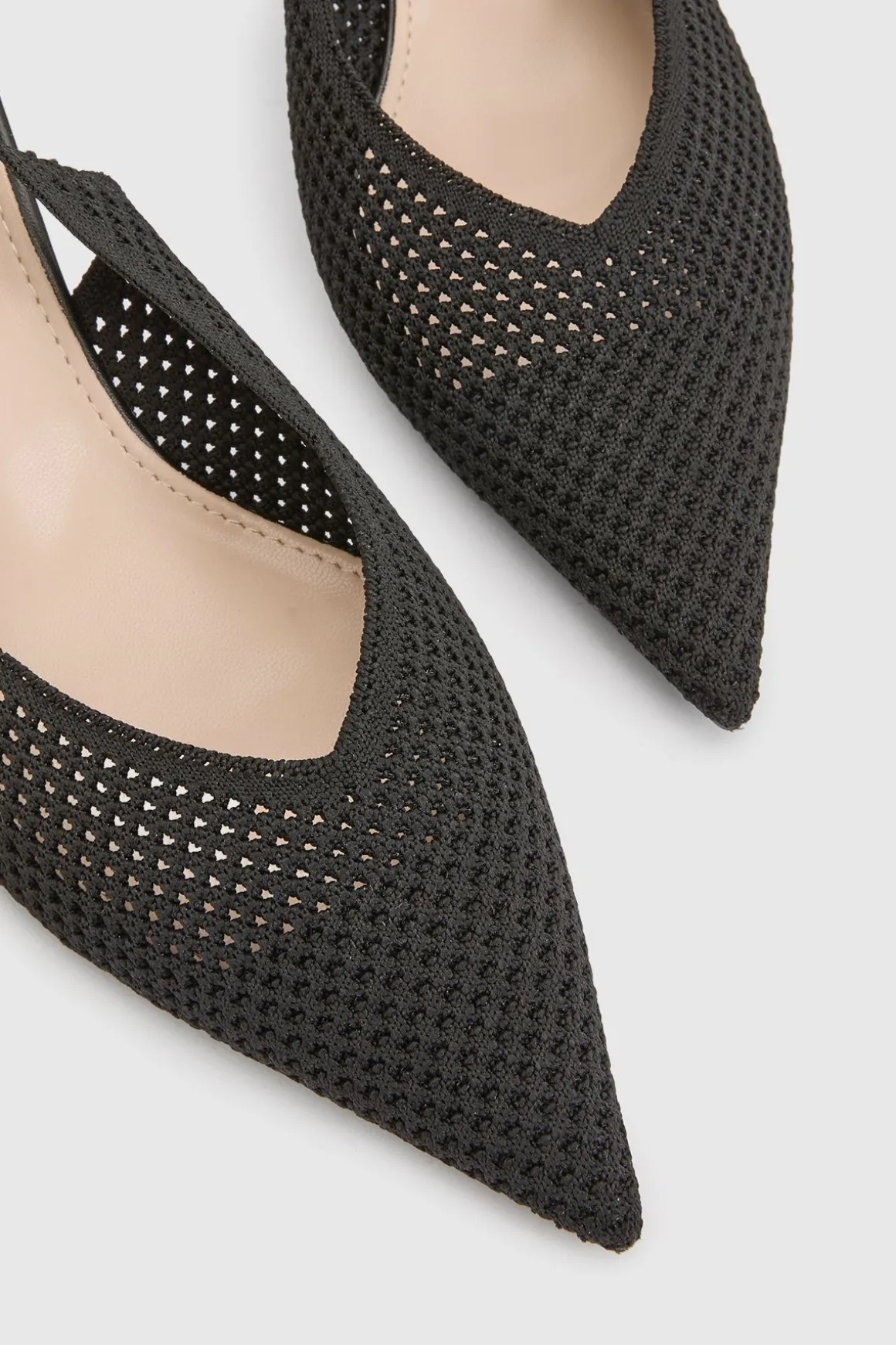 Escarpins Slingback En Néoprène À Micro Résille