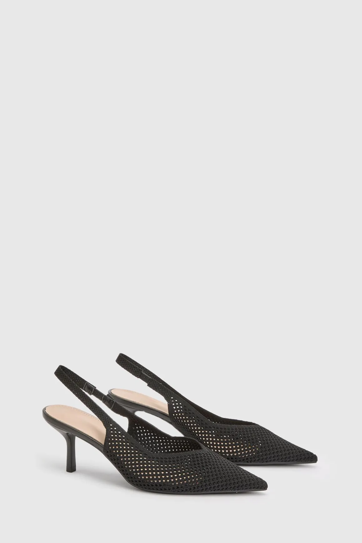 Escarpins Slingback En Néoprène À Micro Résille