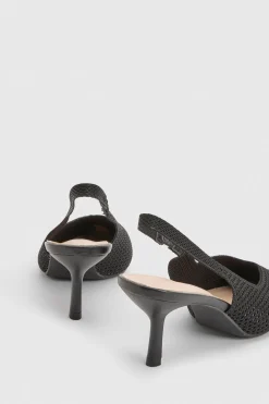 Escarpins Slingback En Néoprène À Micro Résille