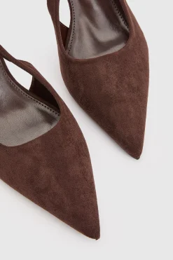 Escarpins Slingback À Petit Talon Stiletto En Synthétique