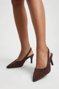 Escarpins Slingback À Petit Talon Stiletto En Synthétique
