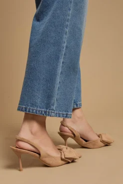 Oasis Escarpins Slingback À Talon Aiguille Haut En Synthétique Rose Avec Détail Nœud< Chaussures À Talons|Escarpins
