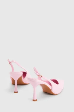 boohoo Escarpins Stiletto À Bride Arrière En Cuir Verni< Chaussures Festives|Chaussures À Talons