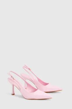 boohoo Escarpins Stiletto À Bride Arrière En Cuir Verni< Chaussures Festives|Chaussures À Talons