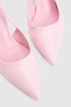 boohoo Escarpins Stiletto À Bride Arrière En Cuir Verni< Chaussures Festives|Chaussures À Talons