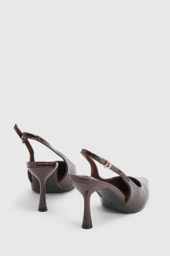 Escarpins Stiletto À Bride Arrière En Vernis