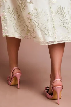 Escarpins Stiletto À Bride Arrière Tamara Avec Nœud En Satin