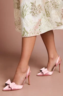 Escarpins Stiletto À Bride Arrière Tamara Avec Nœud En Satin