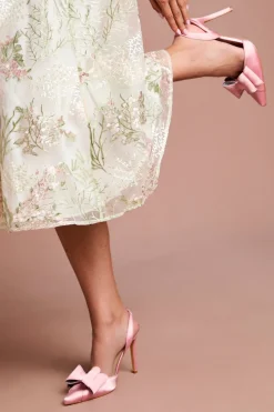Escarpins Stiletto À Bride Arrière Tamara Avec Nœud En Satin
