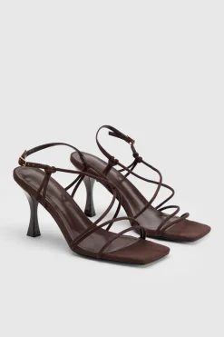 Escarpins Stiletto À Brides Croisées Asymétriques En Synthétique Coupe Large