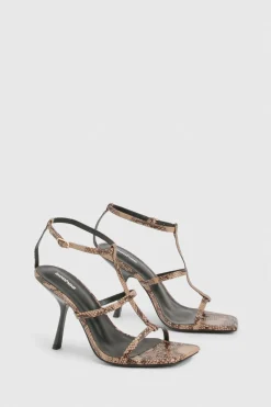boohoo Escarpins Stiletto à Triple Bride Imprimé Synthétique< Chaussures Festives|Chaussures À Talons
