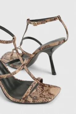 boohoo Escarpins Stiletto à Triple Bride Imprimé Synthétique< Chaussures Festives|Chaussures À Talons