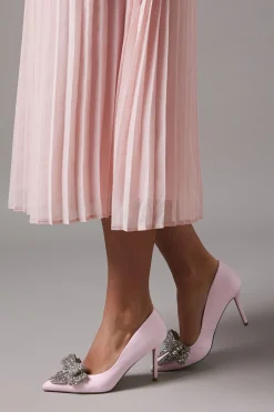 Coast Escarpins à Talon Aiguille Tania Coupe Large en Satin avec Nœud Orné< Chaussures Festives|Chaussures À Talons