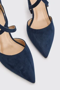 Coast Escarpins À Talon Bloc Pointu En Synthétique Avec Brides Croisées - Coupe Large Treat< Chaussures À Talons|Escarpins