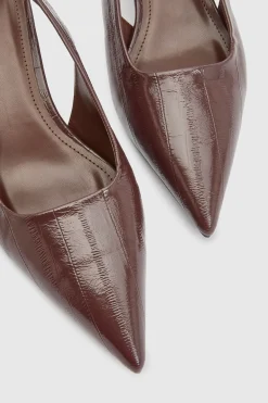 boohoo Escarpins À Talon Bobine Coupe Large< Looks Chocolat|Chaussures À Talons