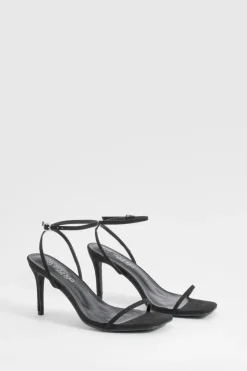 Escarpins À Talons Aiguilles Bas Et Brides Minimalistes Coupe Large