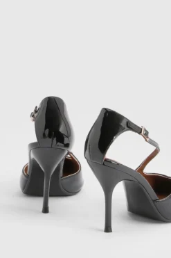 Escarpins à Talons Aiguilles Hauts avec Détail de Bride Asymétrique