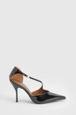 Escarpins à Talons Aiguilles Hauts avec Détail de Bride Asymétrique