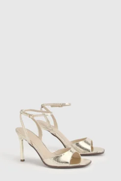 boohoo Escarpins À Talons Aiguilles Hauts À Bout Rond Et Bride Double< Chaussures Festives|Chaussures À Talons