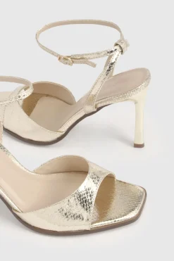 boohoo Escarpins À Talons Aiguilles Hauts À Bout Rond Et Bride Double< Chaussures Festives|Chaussures À Talons
