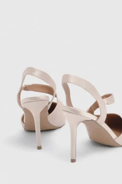 Escarpins À Talons Aiguilles Pointus Asymétriques En Satin Everly Coupe Large