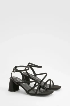 Escarpins À Talons Bloc Bas Et Brides Asymétriques