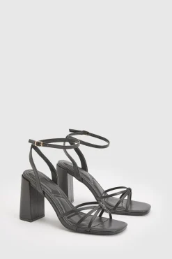 boohoo Escarpins À Talons Blocs Mi-hauts Avec Brides Croisées Coupe Large< Chaussures Festives|Chaussures À Talons