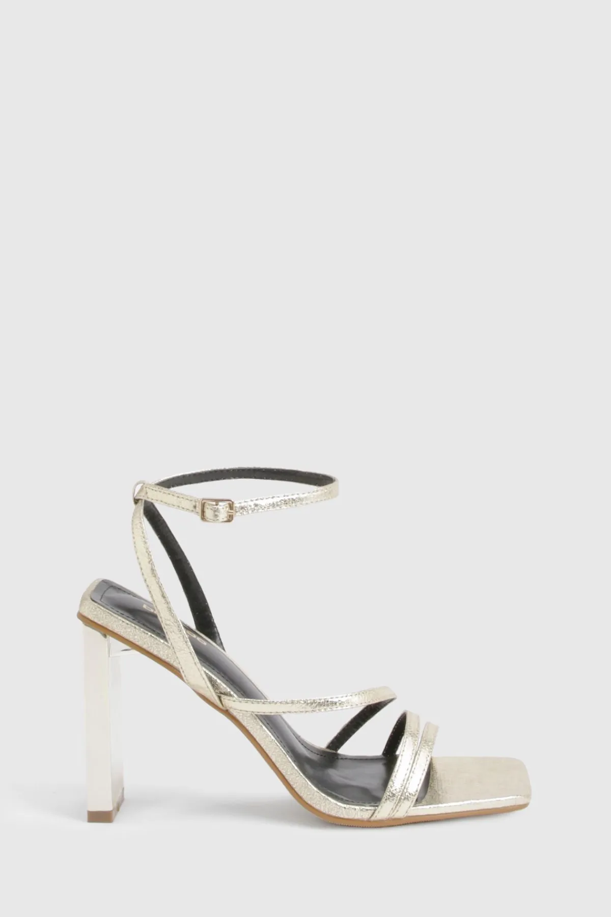 boohoo Escarpins à Talons Bloc Statement à Brides Texturées Coupe Large< Chaussures Festives|Chaussures À Talons