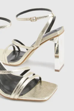 boohoo Escarpins à Talons Bloc Statement à Brides Texturées Coupe Large< Chaussures Festives|Chaussures À Talons
