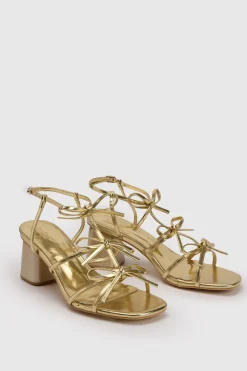 Escarpins À Talons Carrés Bas Coupe Large Avec Détail Triple Nœud