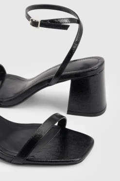 Escarpins À Talons Carrés Et Brides Minimalistes Coupe Large