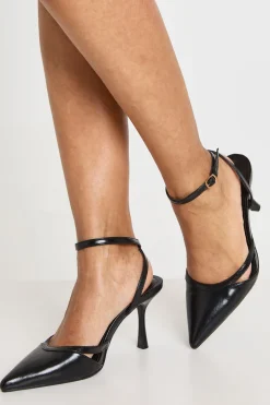 Escarpins À Talons Coupe Large Avec Découpes Et Bride En 2 Parties