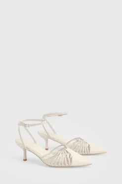 Escarpins À Talons Courts Avec Détails Découpés Et Brides